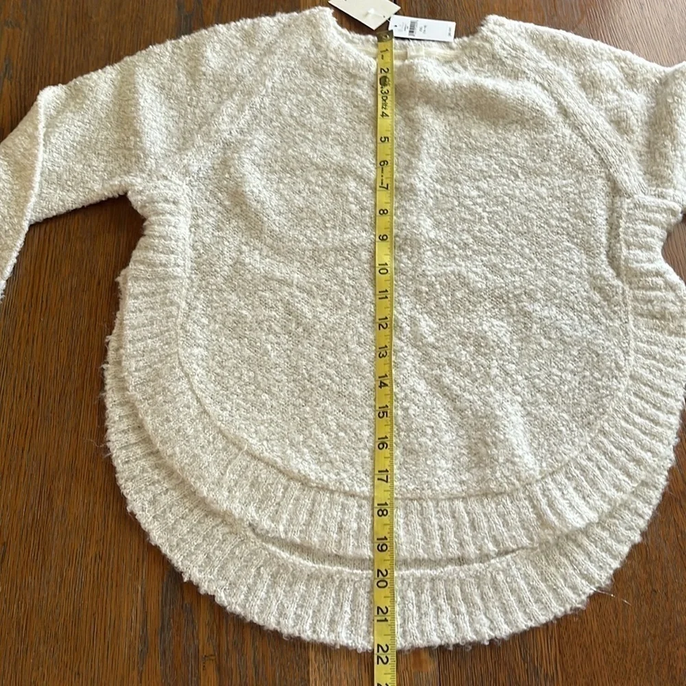 NWT Gap kids size XXL 14–16 cocoon pullover Ivory frost crewneck rounded bottom